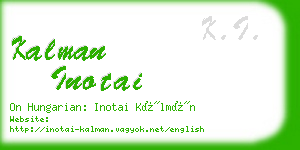 kalman inotai business card